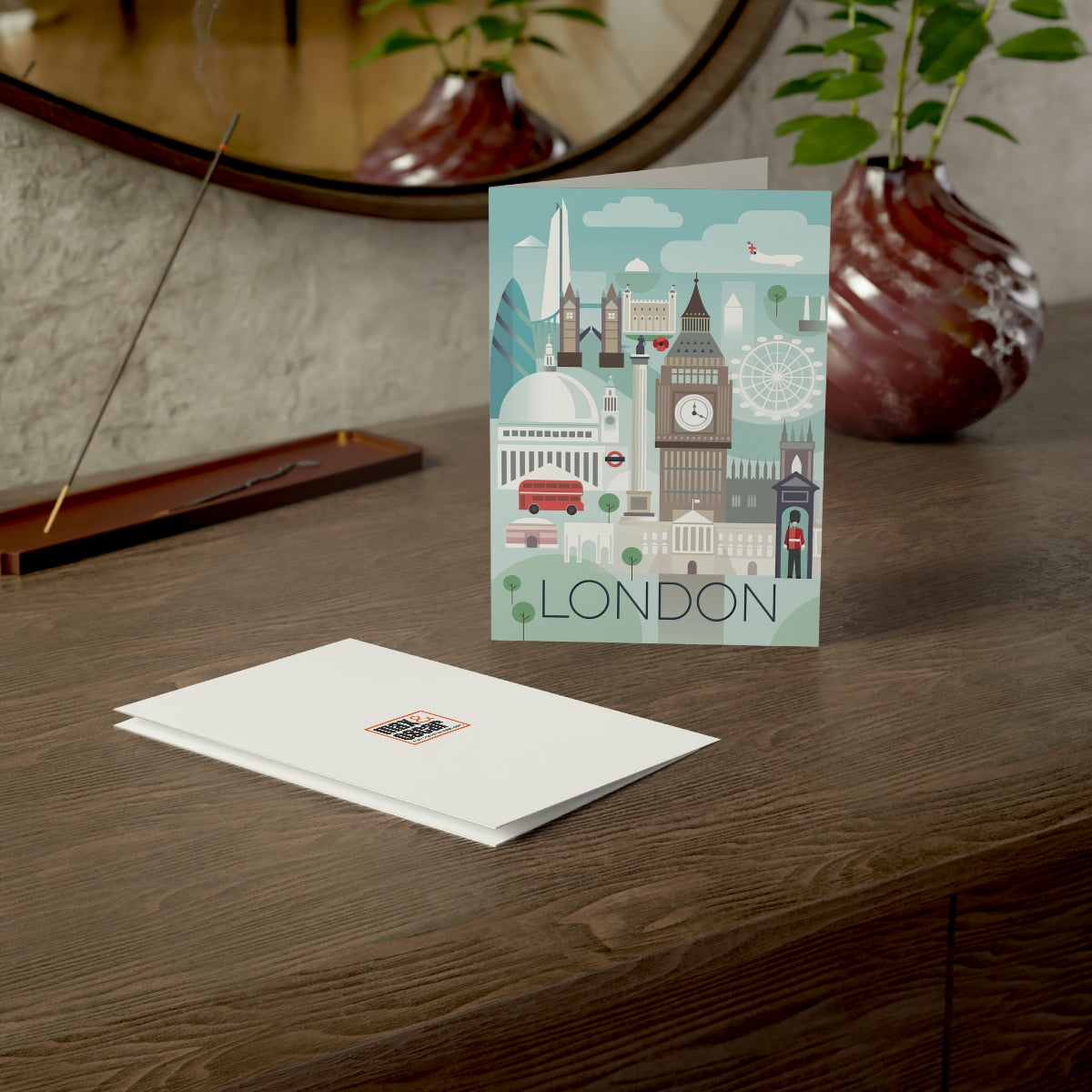 London Folded Matte Notecards + Envelopes (10pcs)