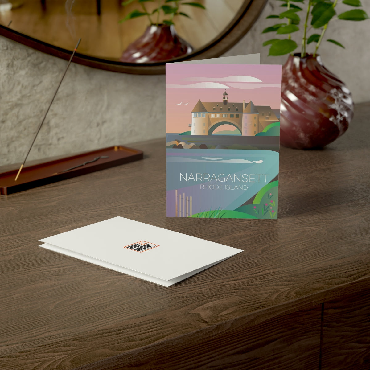 Narragansett Folded Matte Notecards + Envelopes (10pcs)