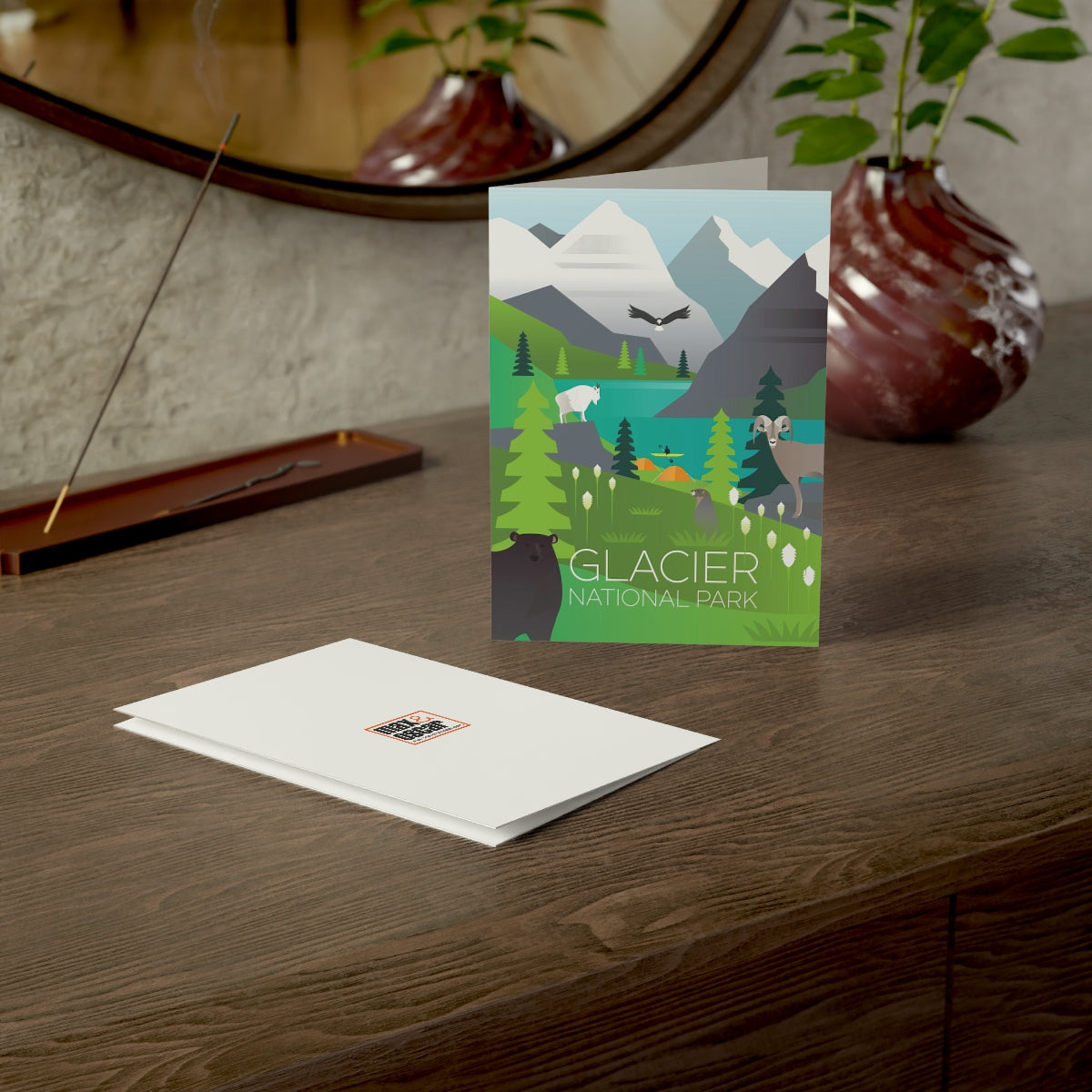 Glacier National Park Folded Matte Notecards + Envelopes (10pcs)
