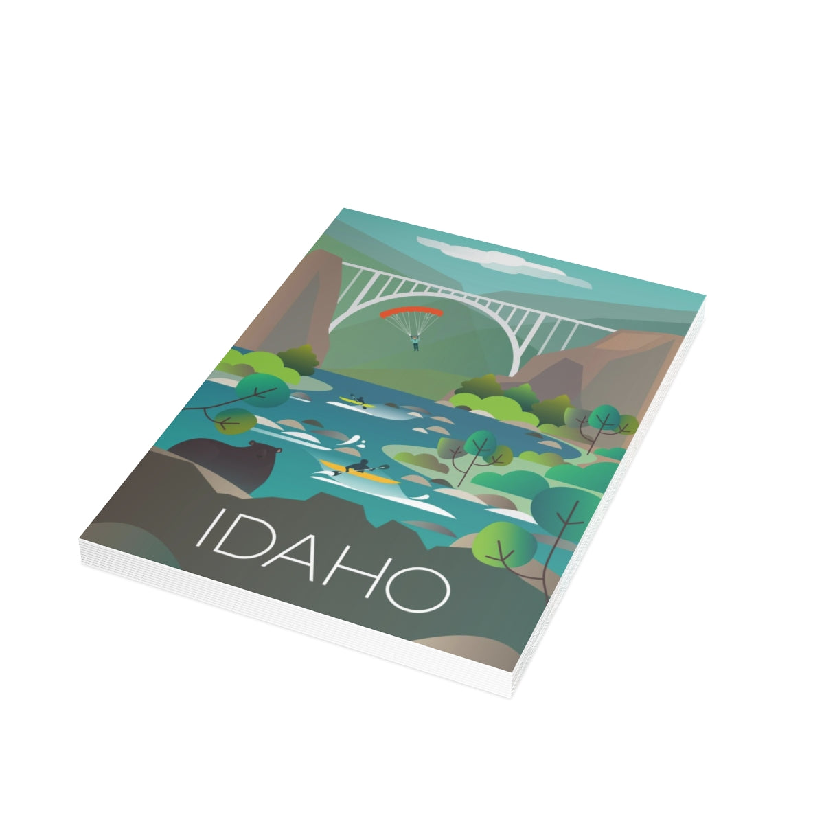 Idaho Folded Matte Notecards + Envelopes (10pcs)