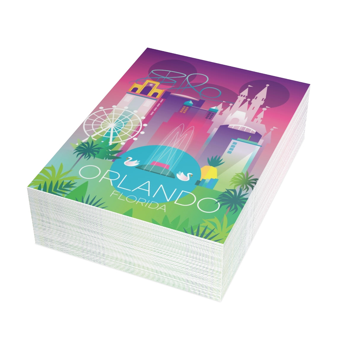 Orlando Folded Matte Notecards + Envelopes (10pcs)
