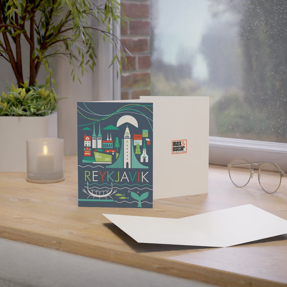 Reykjavik Folded Matte Notecards + Envelopes (10pcs)