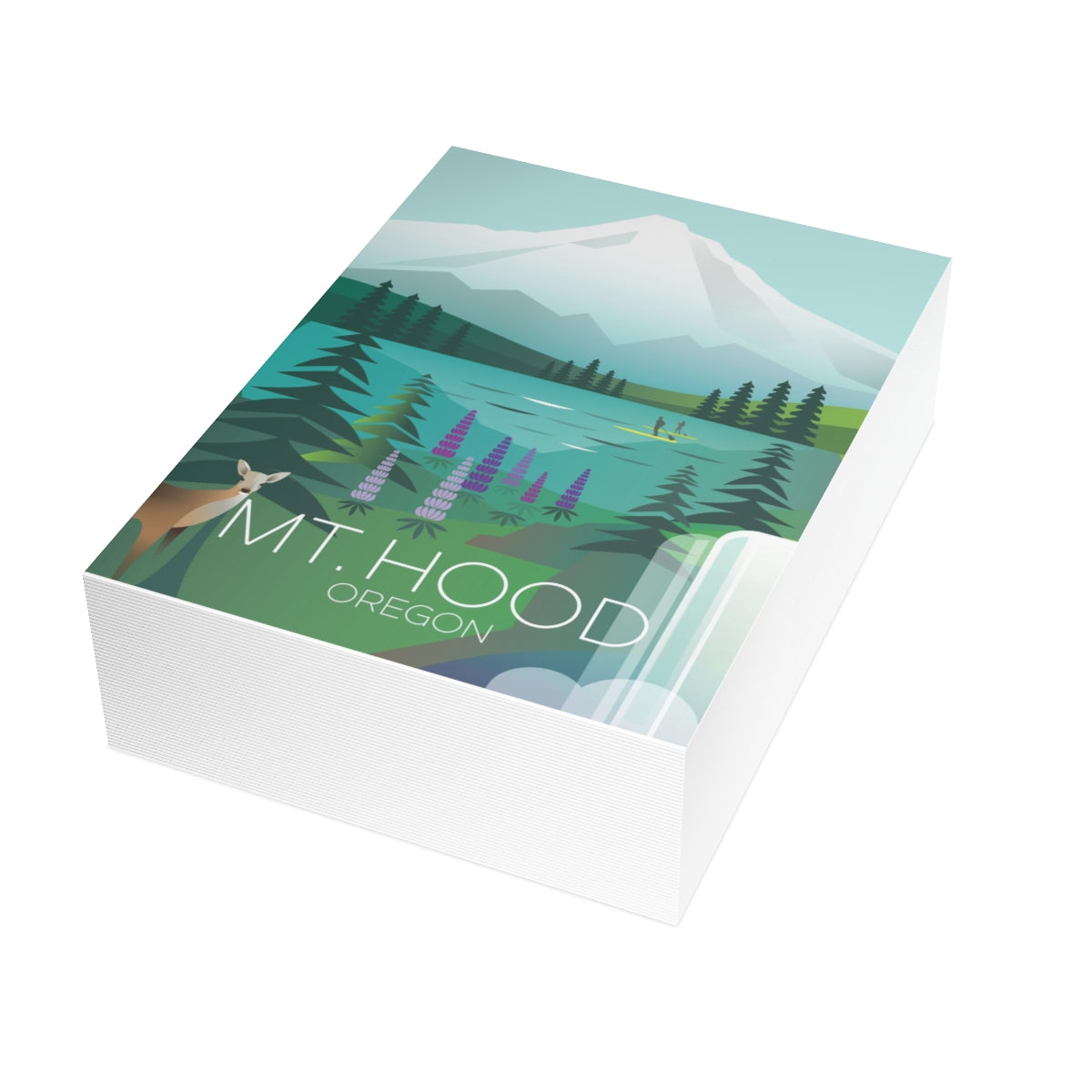 Mount Hood Folded Matte Notecards + Envelopes (10pcs)