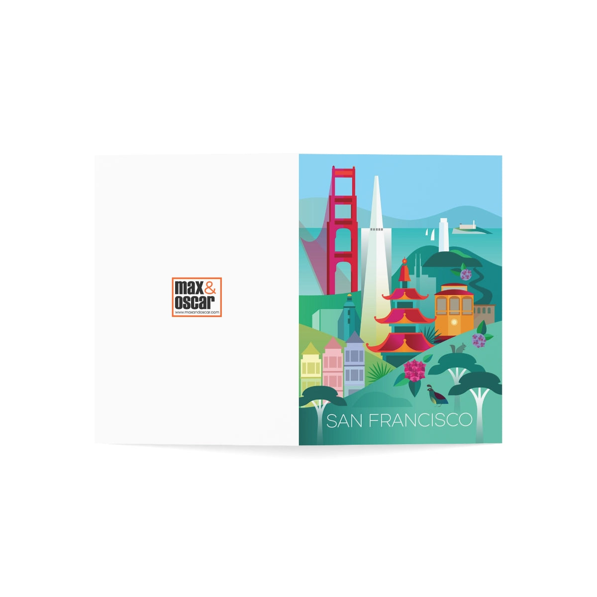 San Francisco Folded Matte Notecards + Envelopes (10pcs)