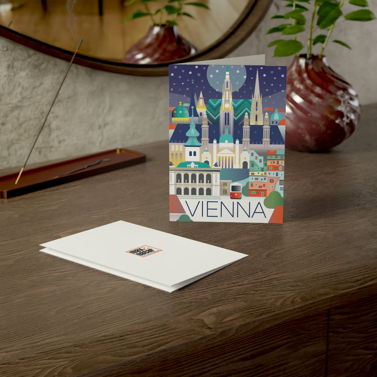 Vienna Folded Matte Notecards + Envelopes (10pcs)