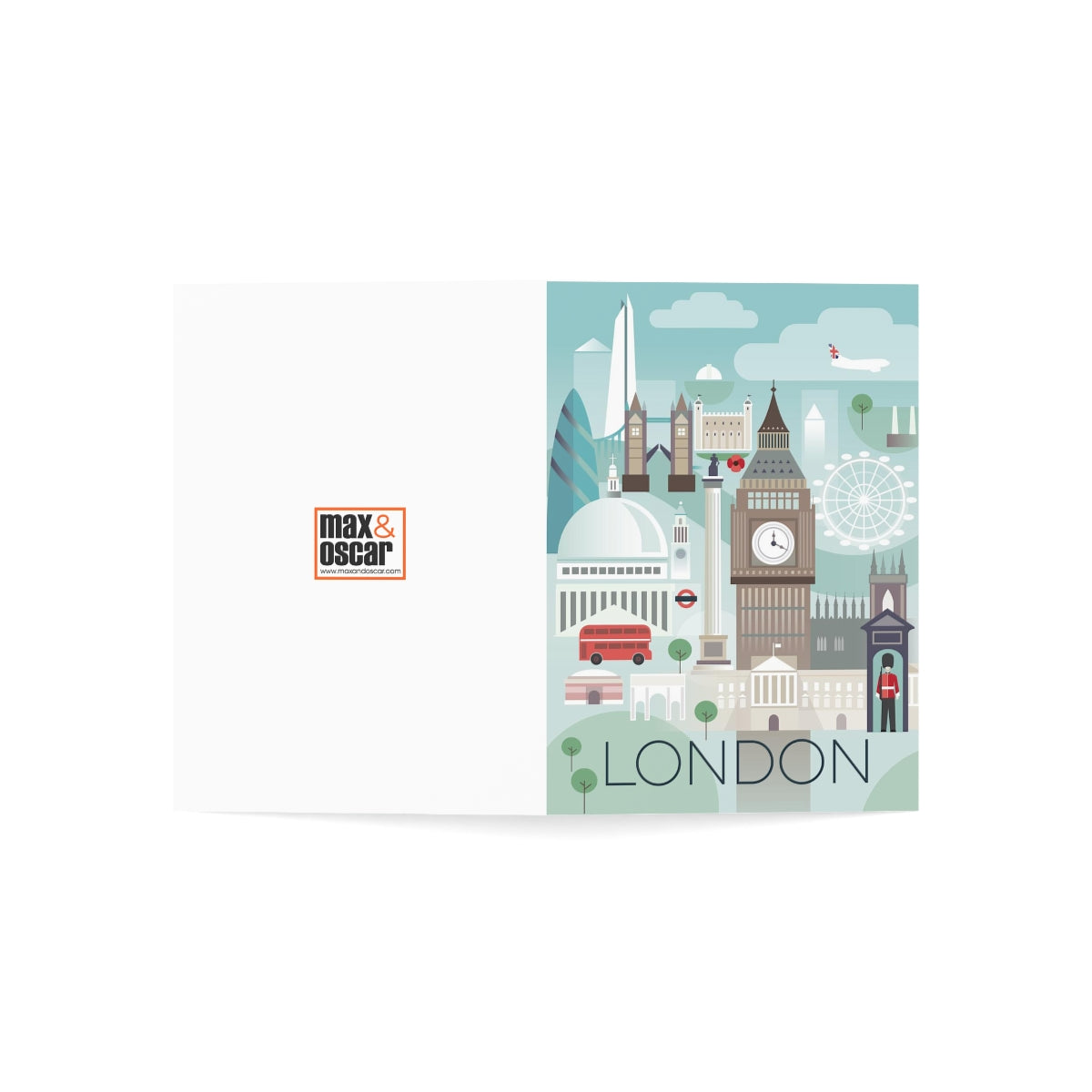 London Folded Matte Notecards + Envelopes (10pcs)