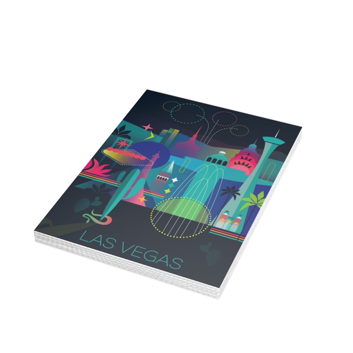 Las Vegas Folded Matte Notecards + Envelopes (10pcs)