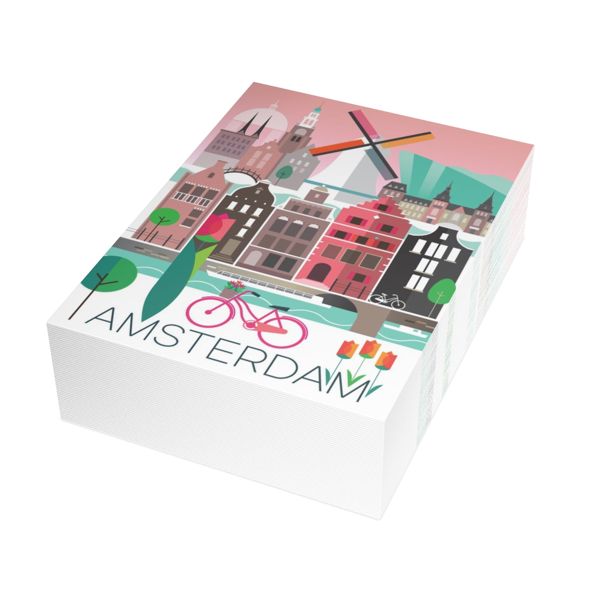 Amsterdam Folded Matte Notecards + Envelopes (10pcs)