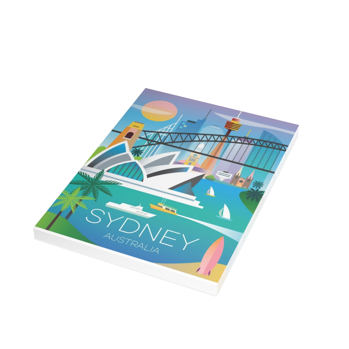 Sydney Folded Matte Notecards + Envelopes (10pcs)