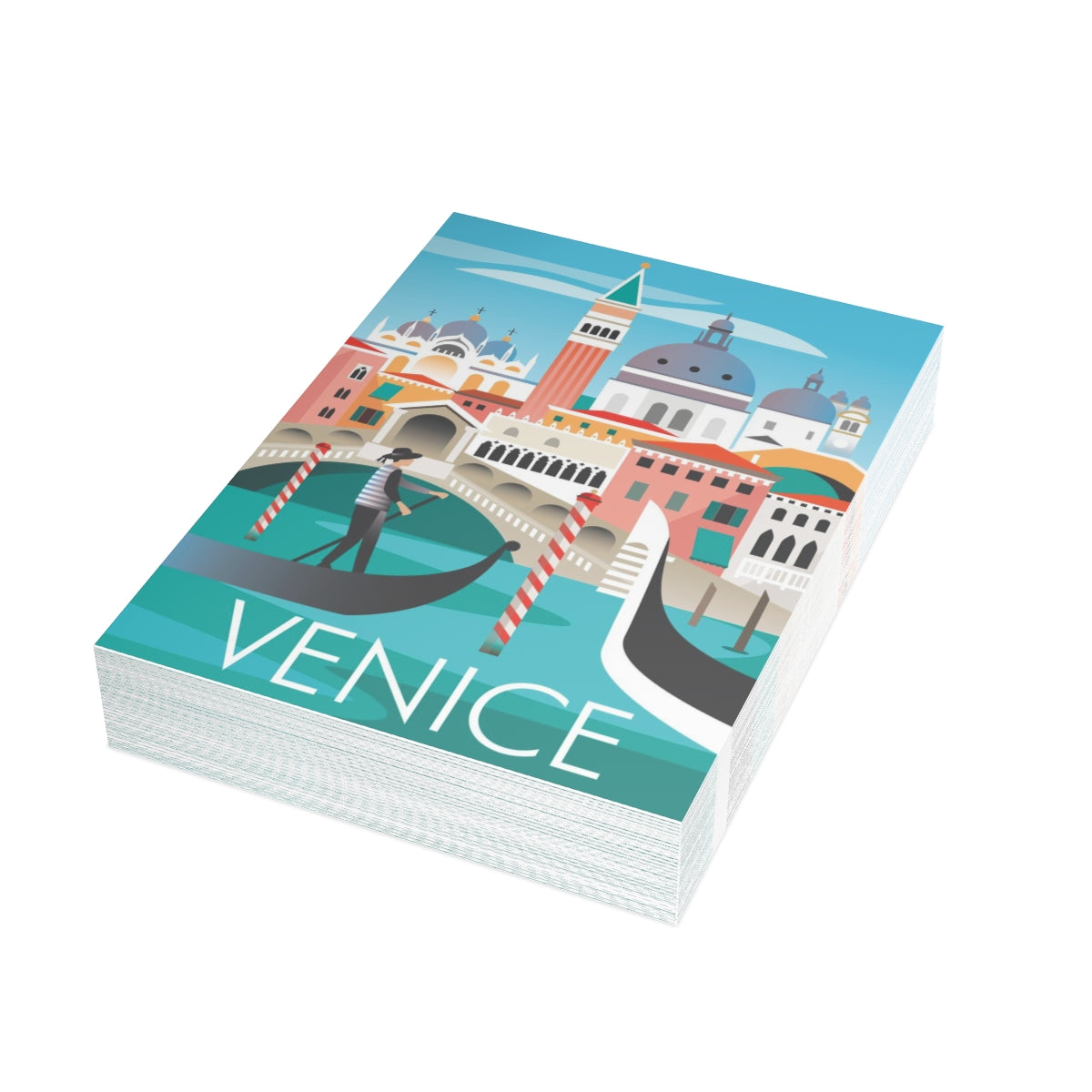 Venice Folded Matte Notecards + Envelopes (10pcs)