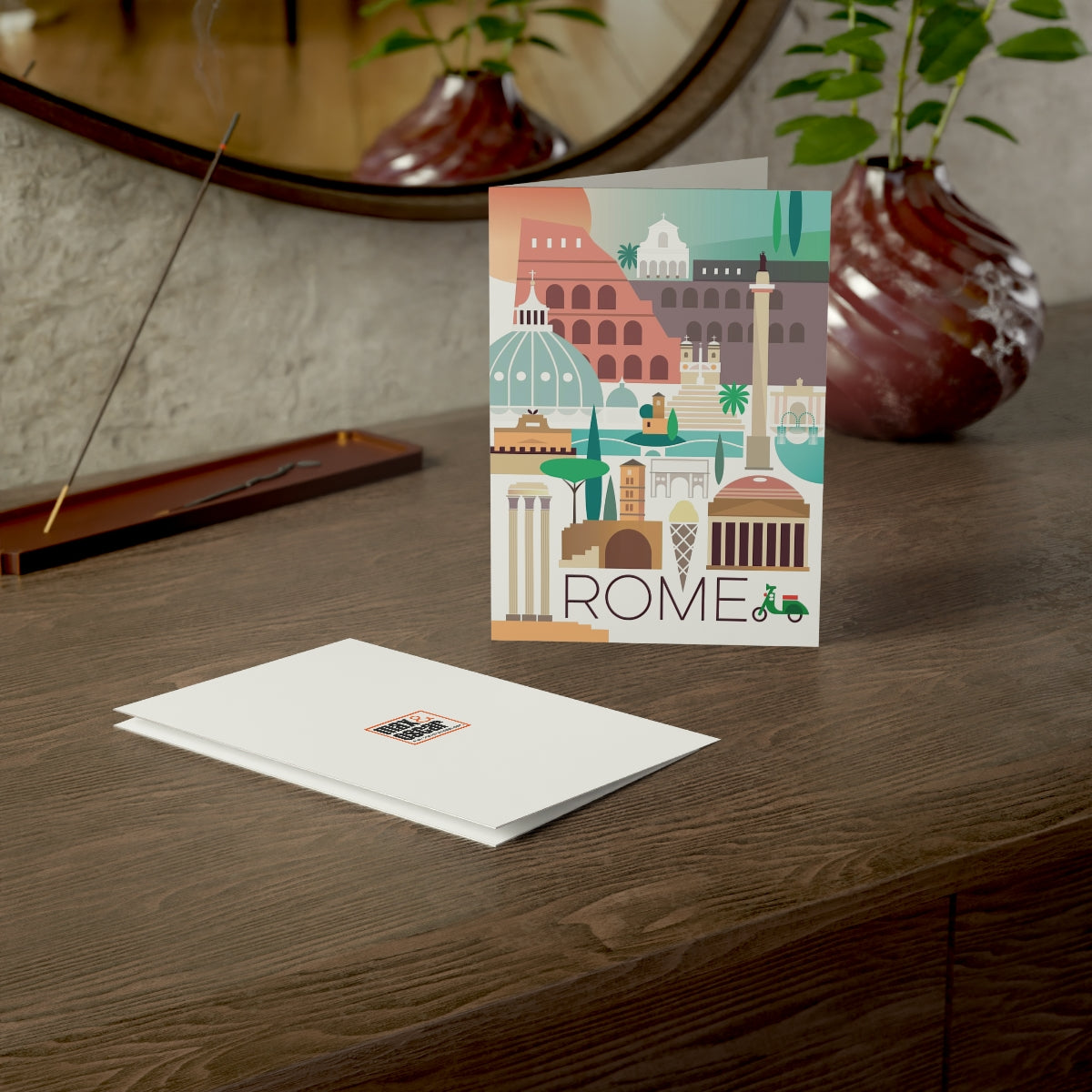 Rome Folded Matte Notecards + Envelopes (10pcs)