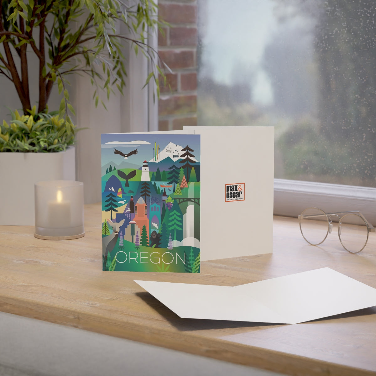 Oregon Folded Matte Notecards + Envelopes (10pcs)