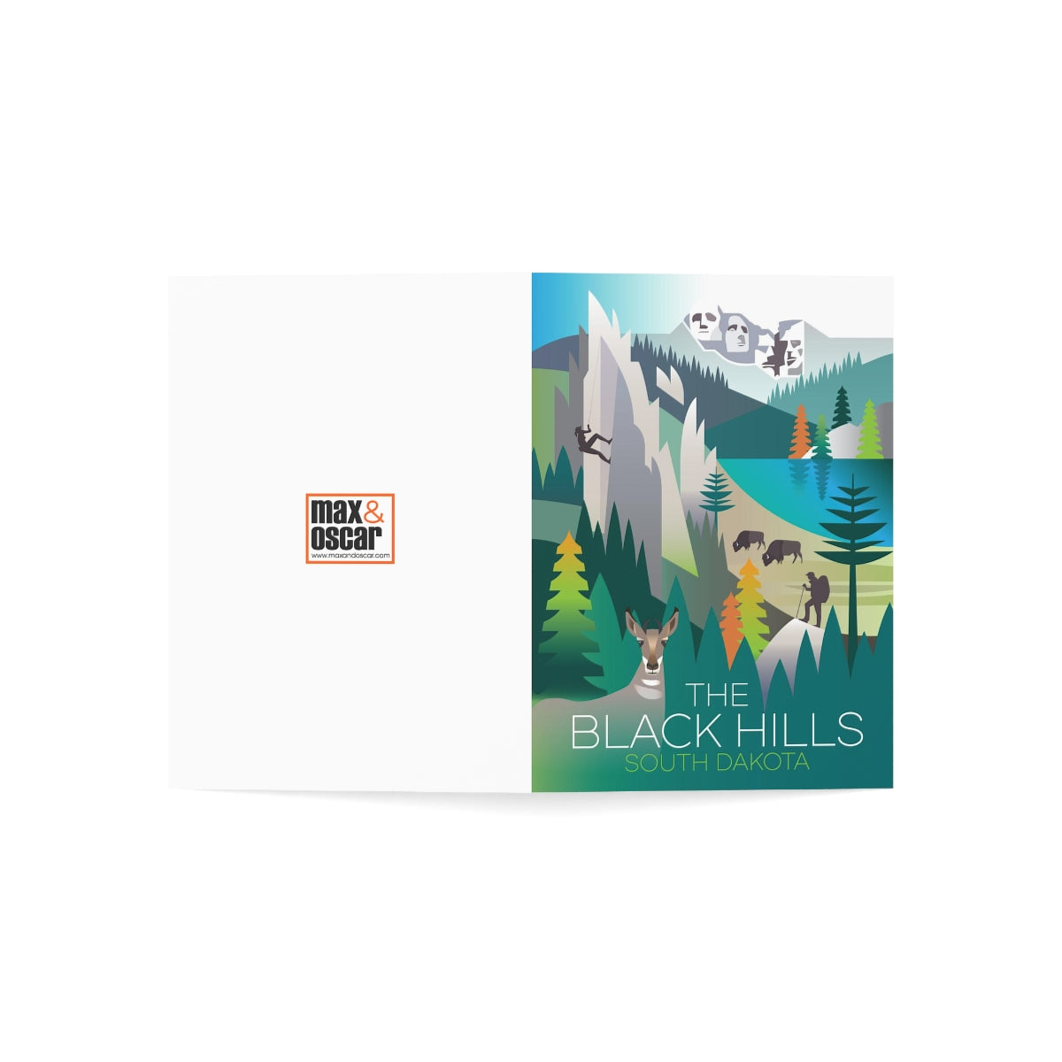 The Black Hills Folded Matte Notecards + Envelopes (10pcs)