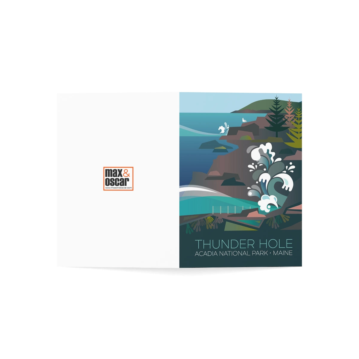 Acadia National Park, Thunder Hole Folded Matte Notecards + Envelopes (10pcs)