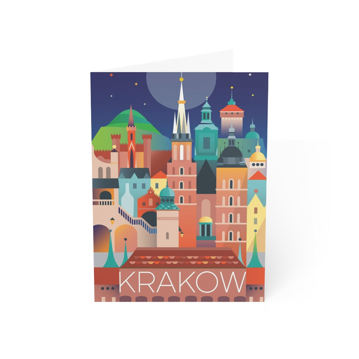 Krakow Folded Matte Notecards + Envelopes (10pcs)