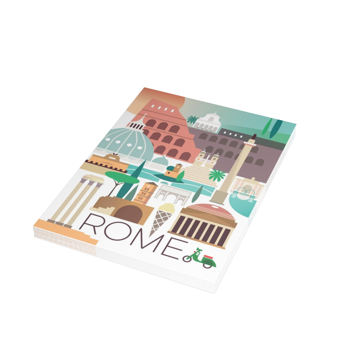 Rome Folded Matte Notecards + Envelopes (10pcs)