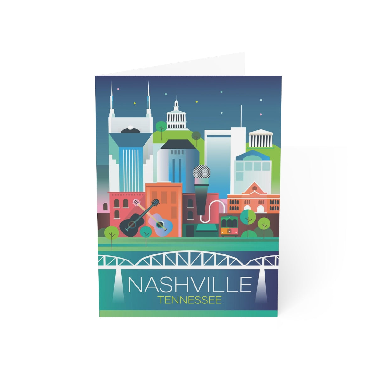 Nashville Folded Matte Notecards + Envelopes (10pcs)