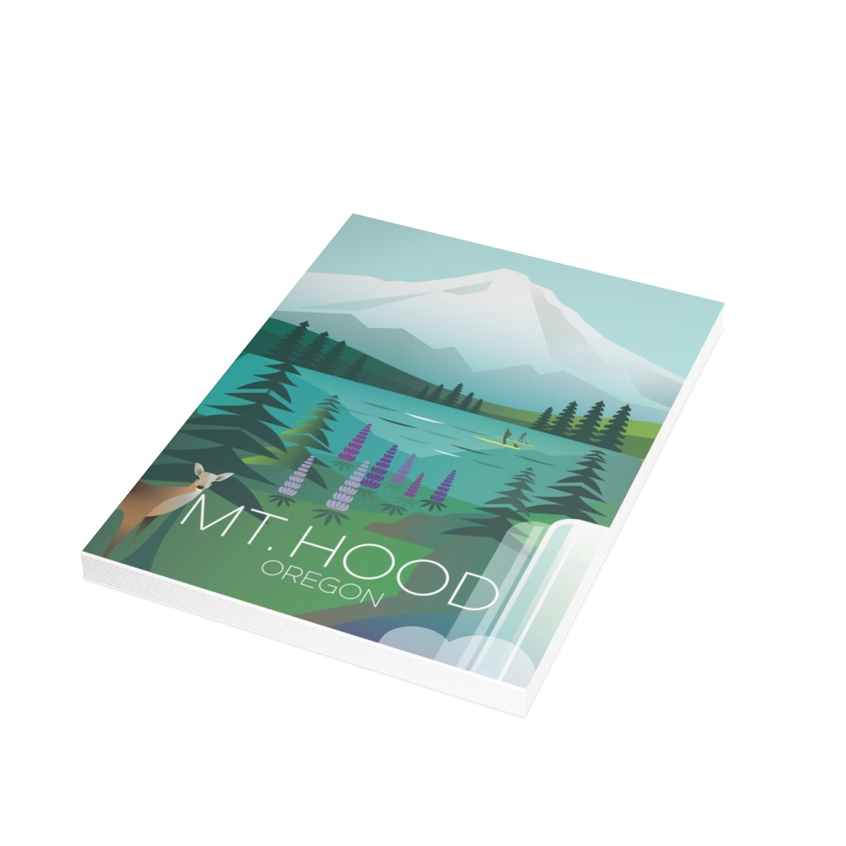 Mount Hood Folded Matte Notecards + Envelopes (10pcs)