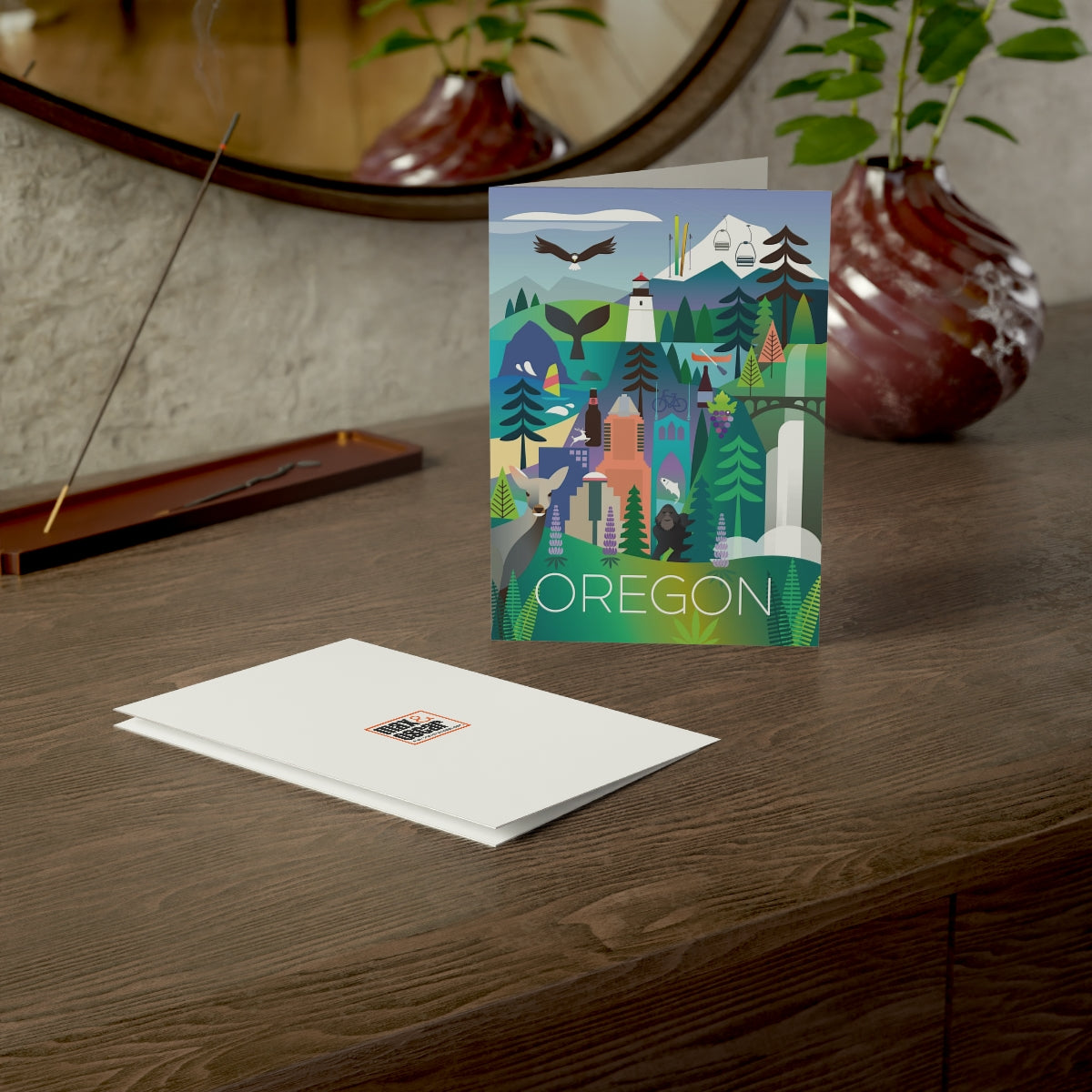 Oregon Folded Matte Notecards + Envelopes (10pcs)
