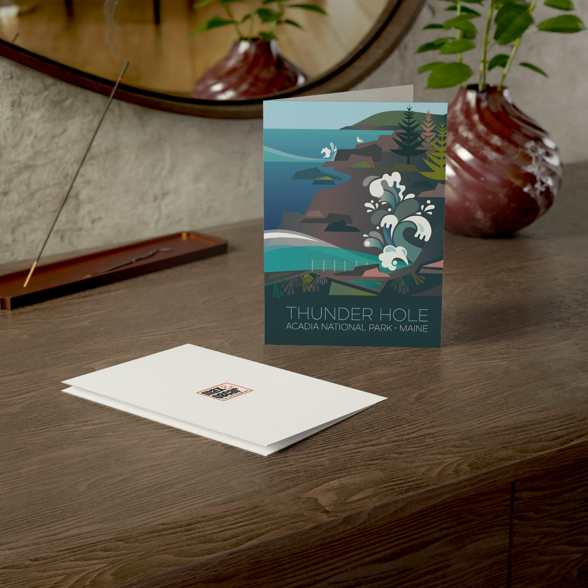 Acadia National Park, Thunder Hole Folded Matte Notecards + Envelopes (10pcs)