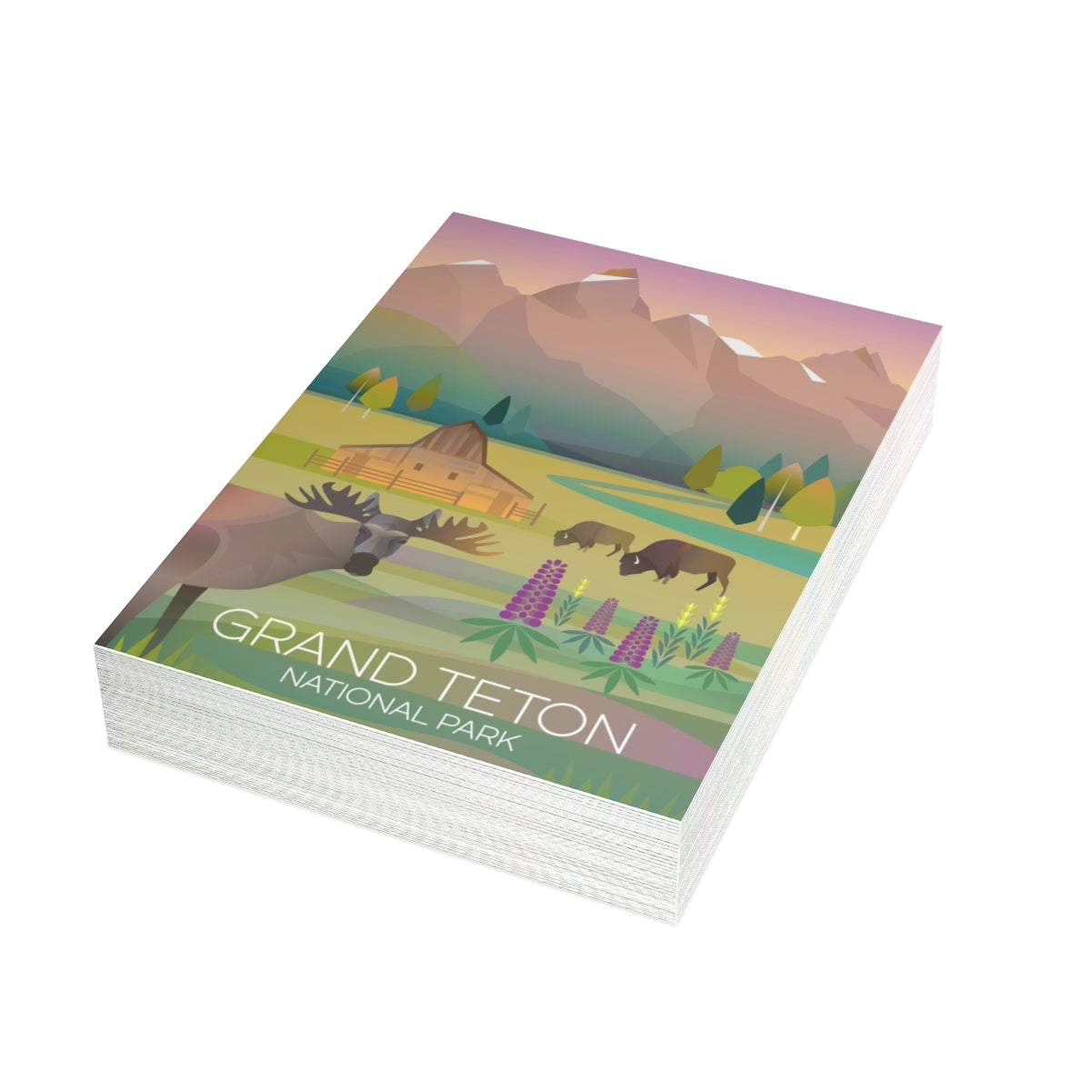 Grand Teton National Park Folded Matte Notecards + Envelopes (10pcs)