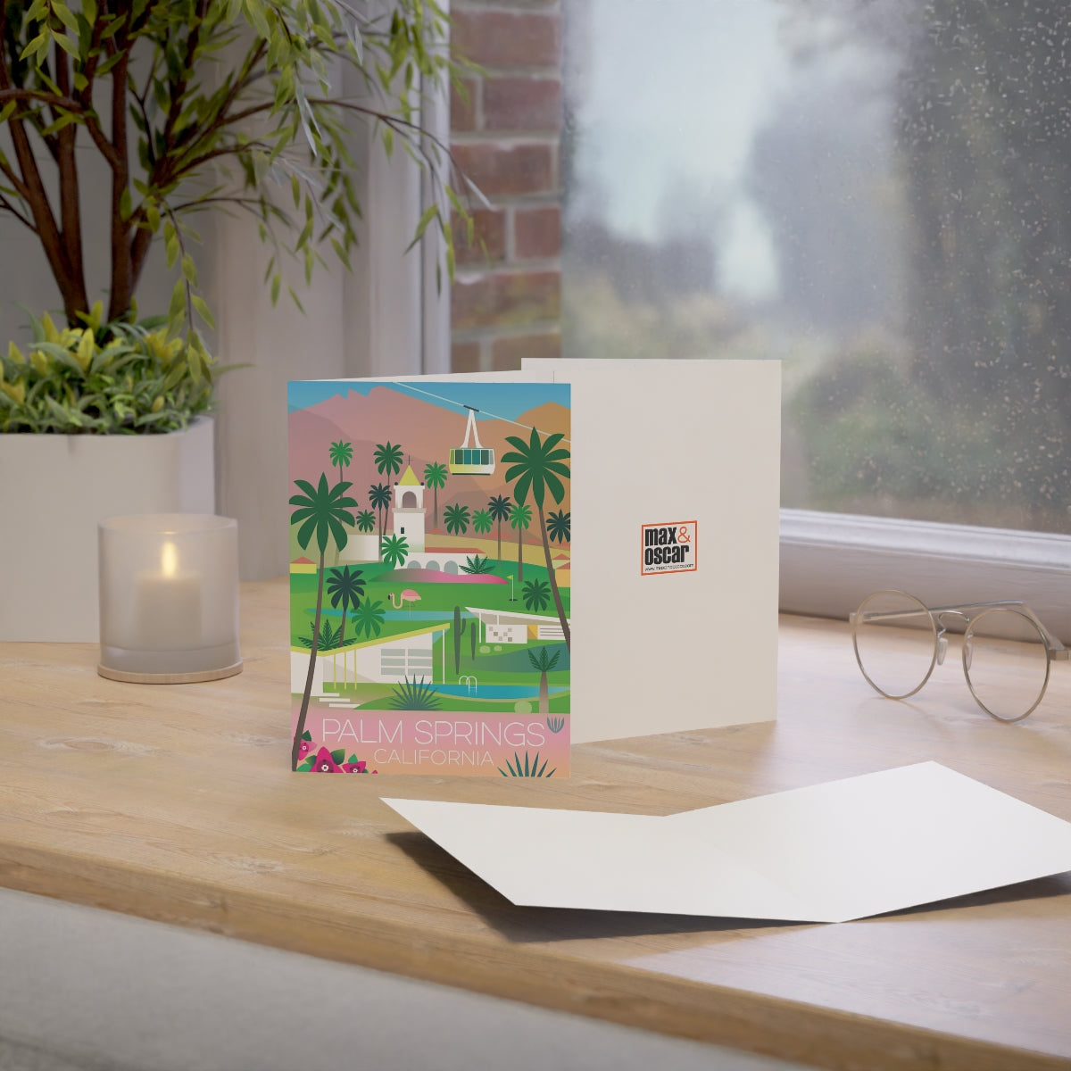 Palm Springs Folded Matte Notecards + Envelopes (10pcs)