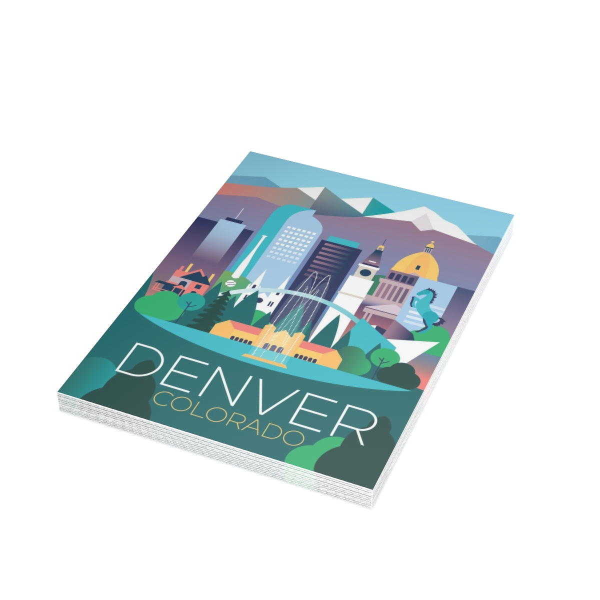 Denver Folded Matte Notecards + Envelopes (10pcs)