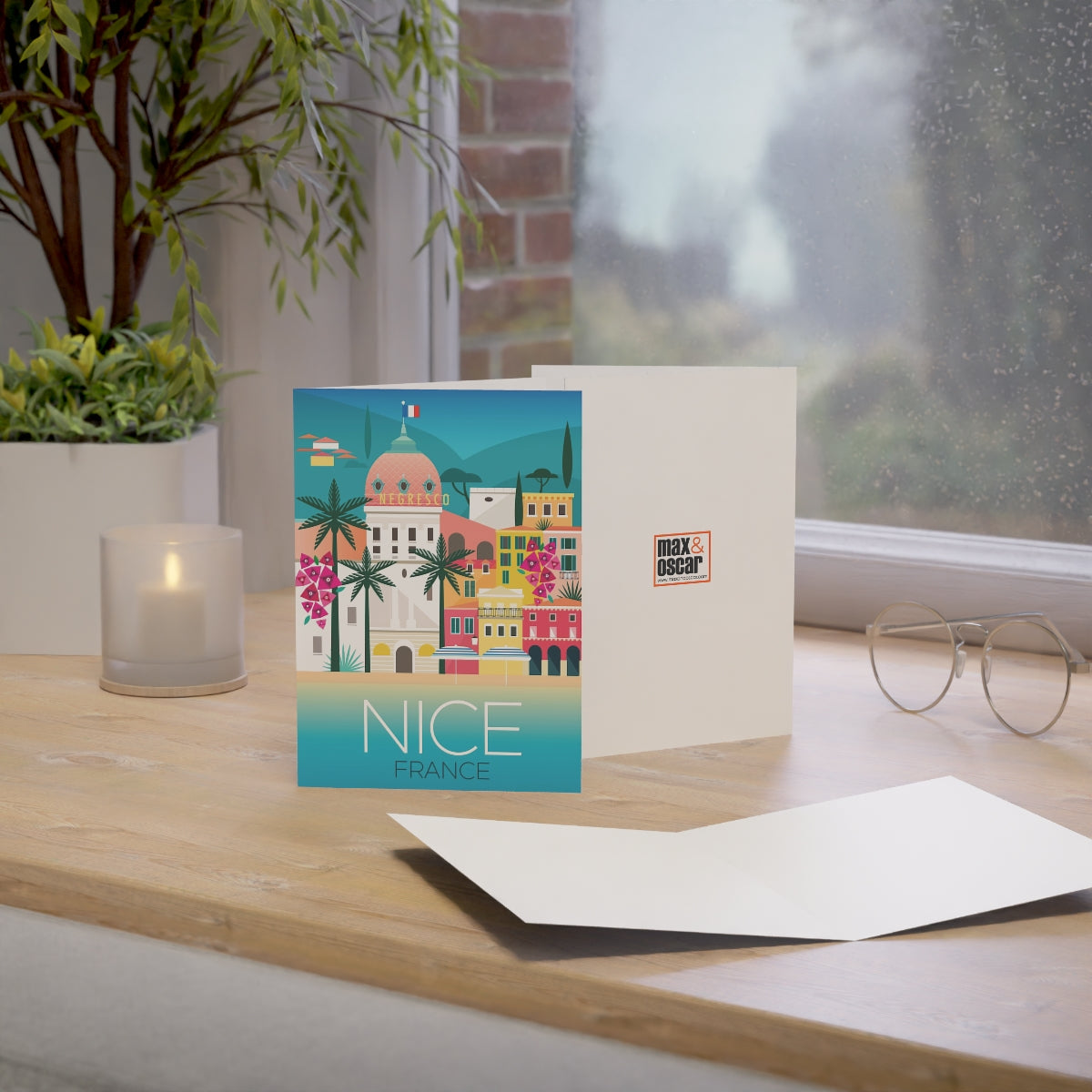 Nice, France Folded Matte Notecards + Envelopes (10pcs)