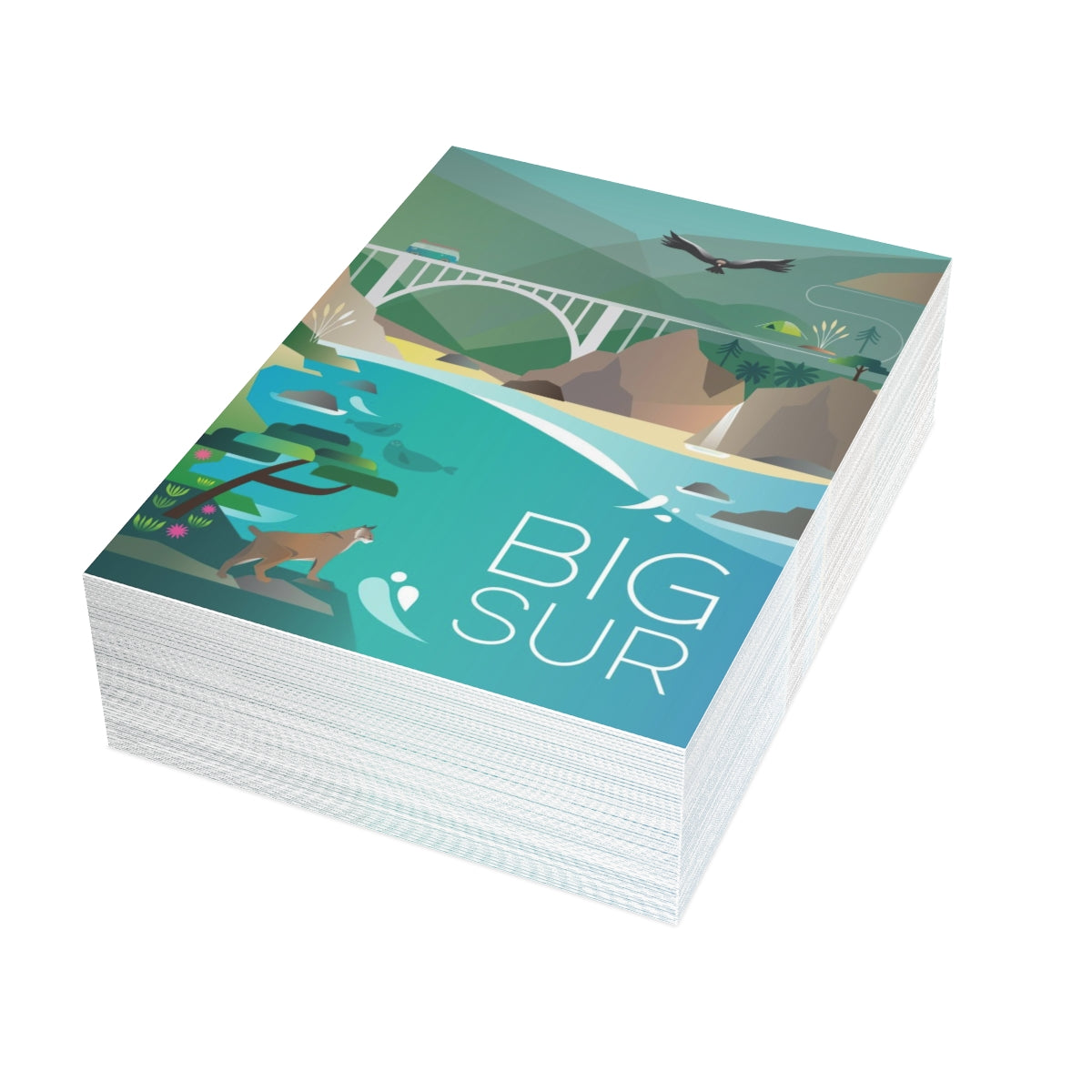 Big Sur Folded Matte Notecards + Envelopes (10pcs)