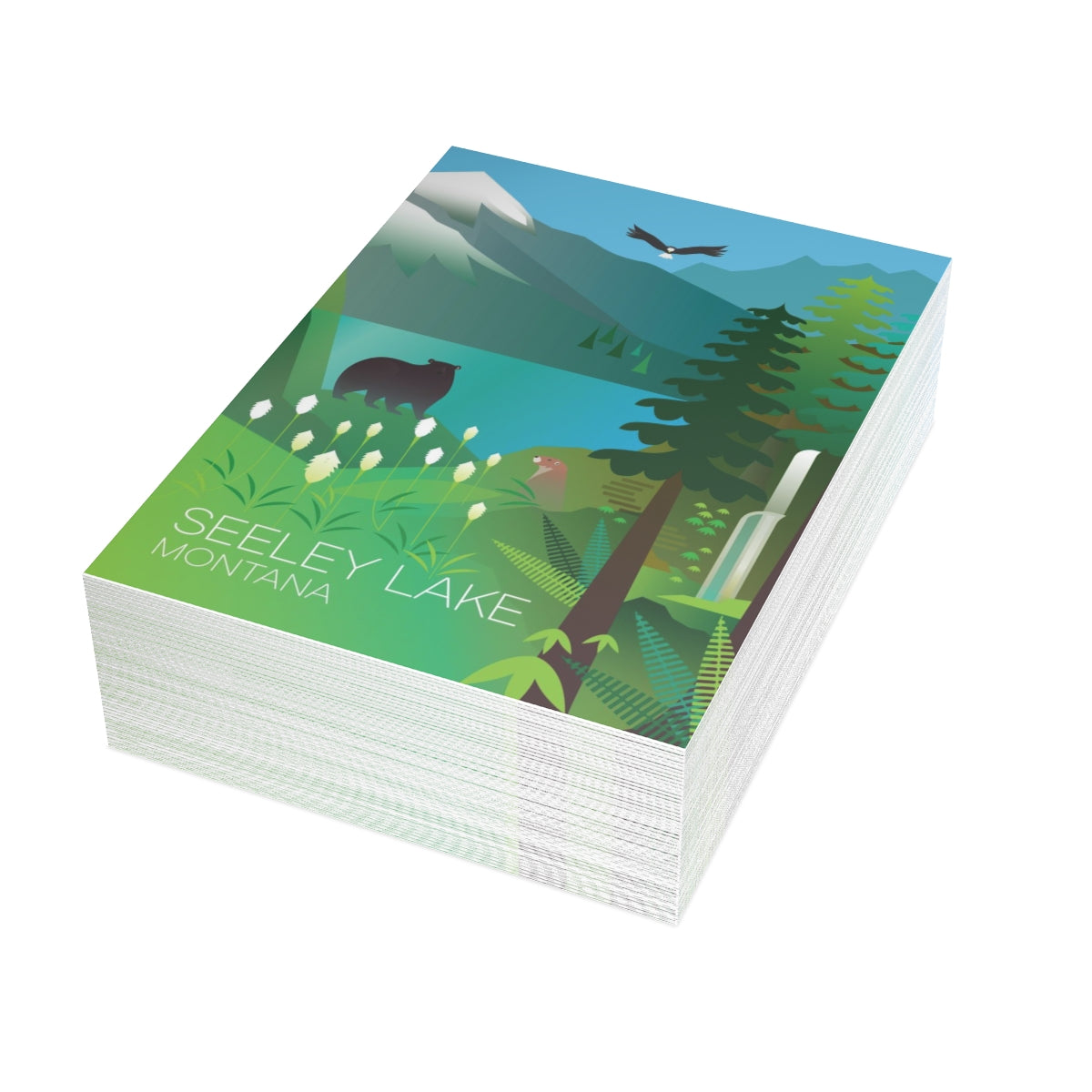 Seeley Lake Folded Matte Notecards + Envelopes (10pcs)