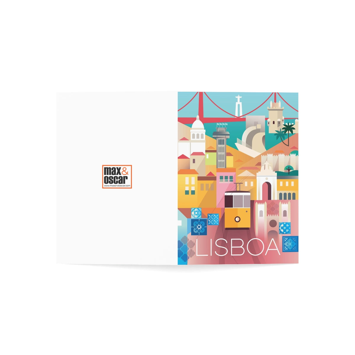 Lisbon Folded Matte Notecards + Envelopes (10pcs)