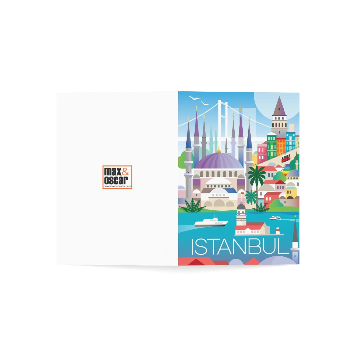 Istanbul Folded Matte Notecards + Envelopes (10pcs)
