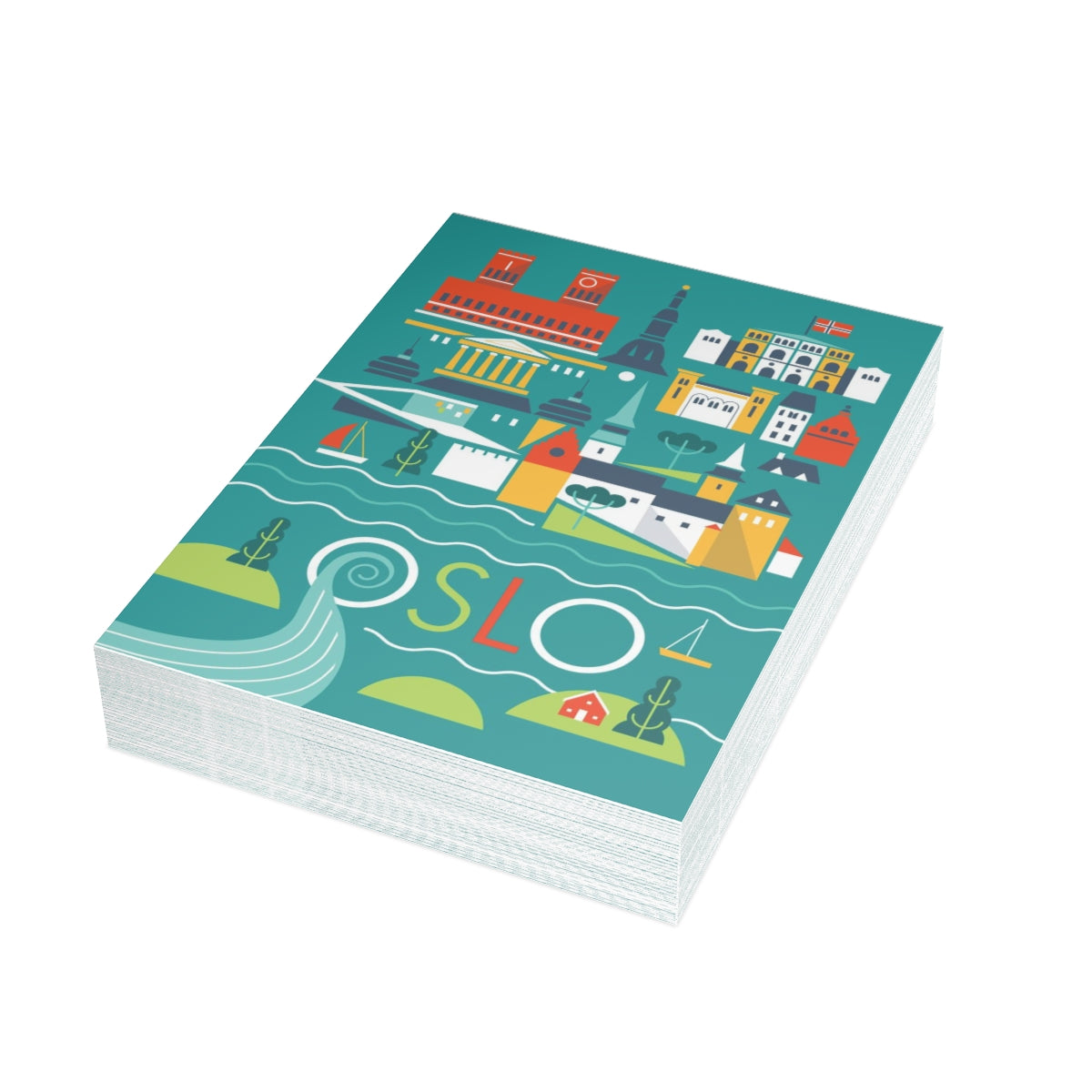 Oslo Folded Matte Notecards + Envelopes (10pcs)