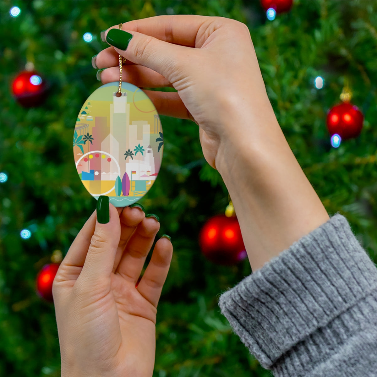 Los Angeles Keramikornament