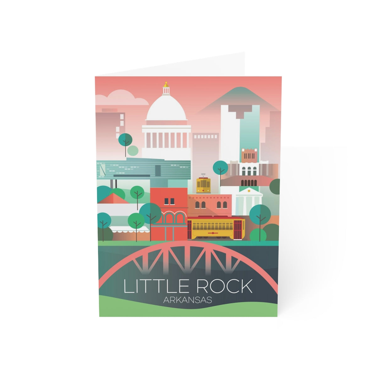 Little Rock Folded Matte Notecards + Envelopes (10pcs)