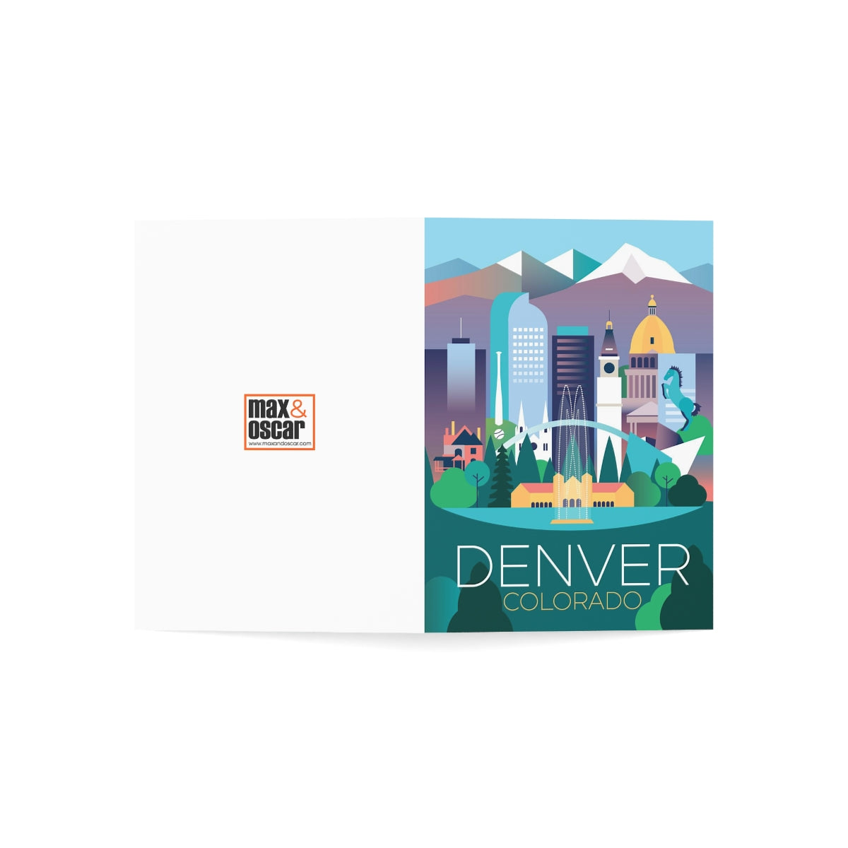 Denver Folded Matte Notecards + Envelopes (10pcs)