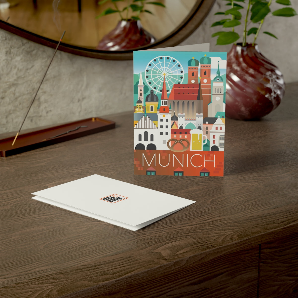 Munich Folded Matte Notecards + Envelopes (10pcs)