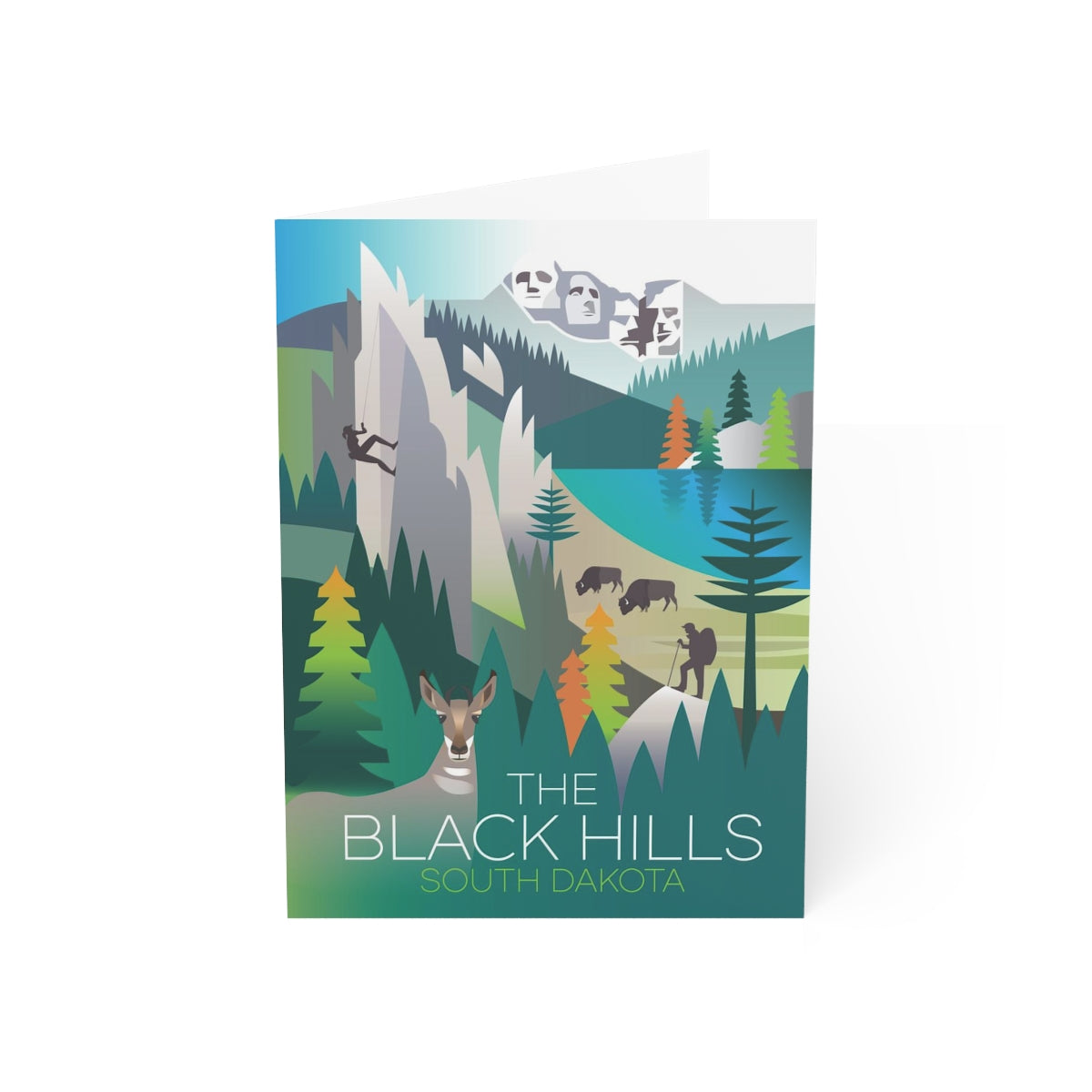 The Black Hills Folded Matte Notecards + Envelopes (10pcs)