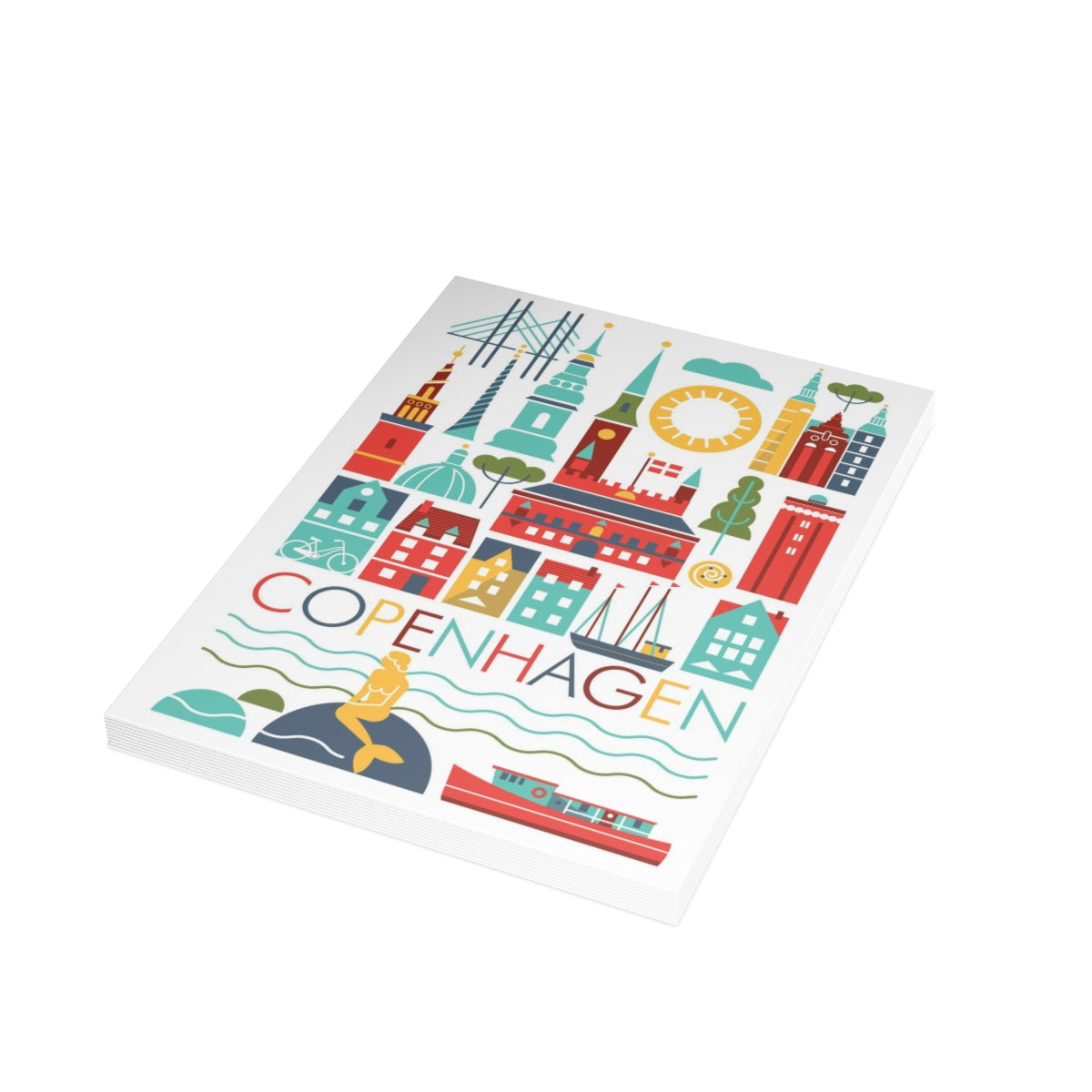Copenhagen Scandi Folded Matte Notecards + Envelopes (10pcs)