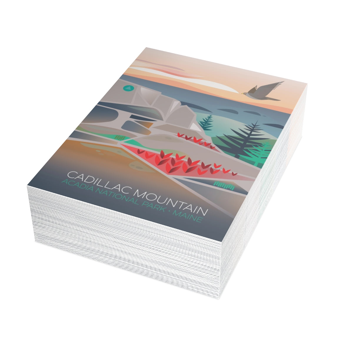 Acadia National Park, Cadillac Mountain Folded Matte Notecards + Envelopes (10pcs)