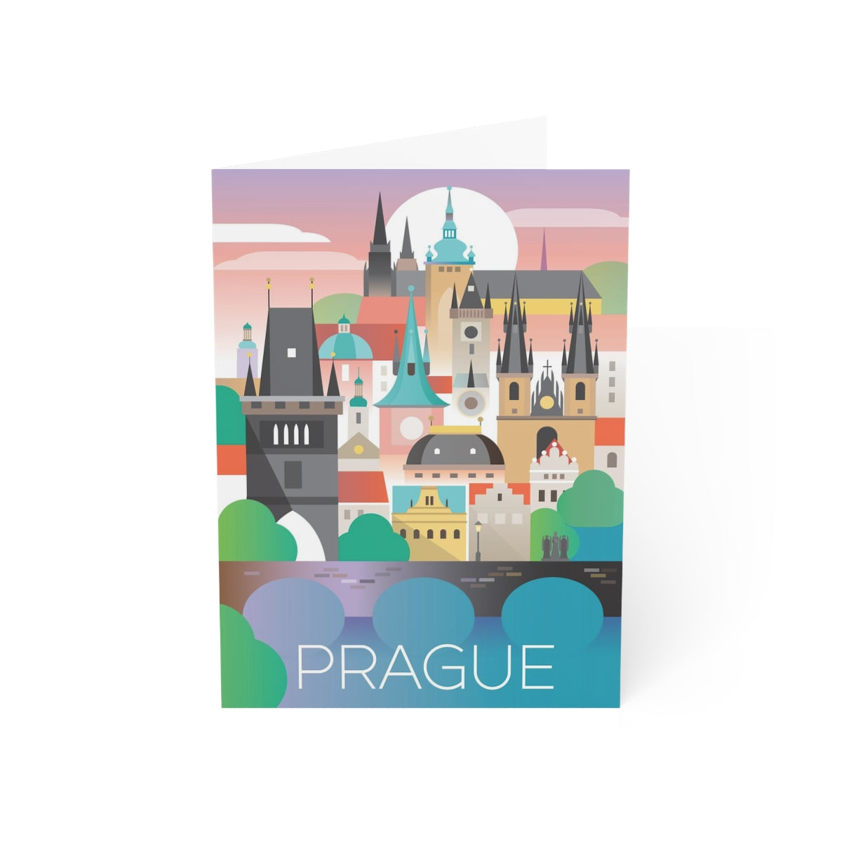 Prague Folded Matte Notecards + Envelopes (10pcs)