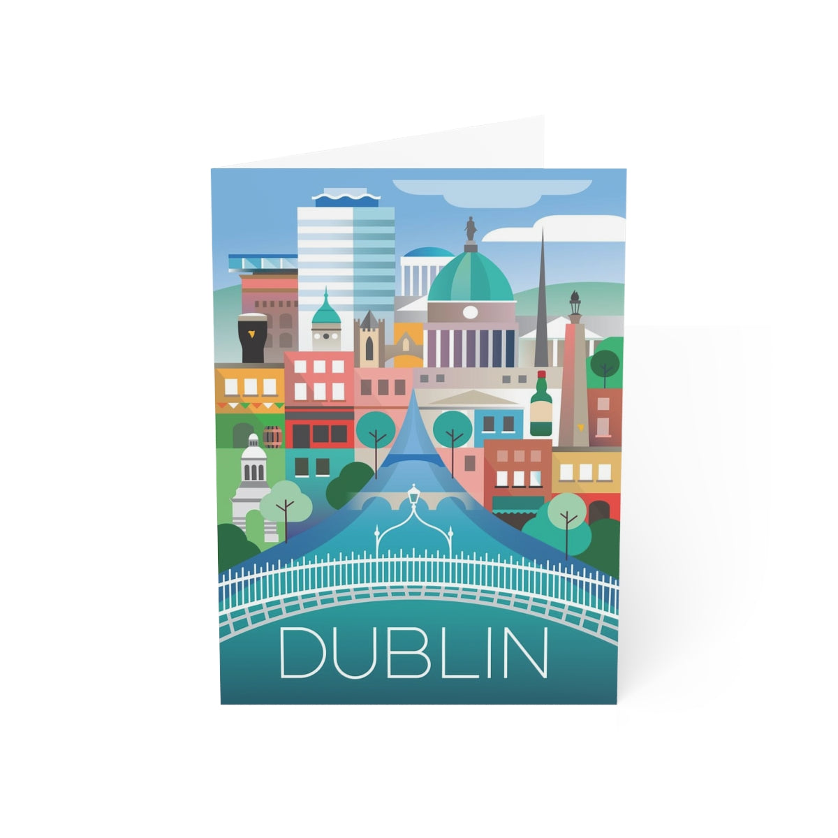 Dublin Folded Matte Notecards + Envelopes (10pcs)