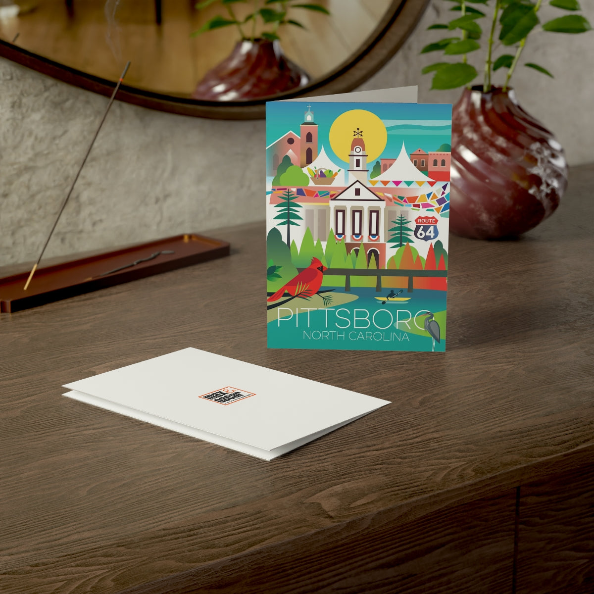 Pittsboro Folded Matte Notecards + Envelopes (10pcs)