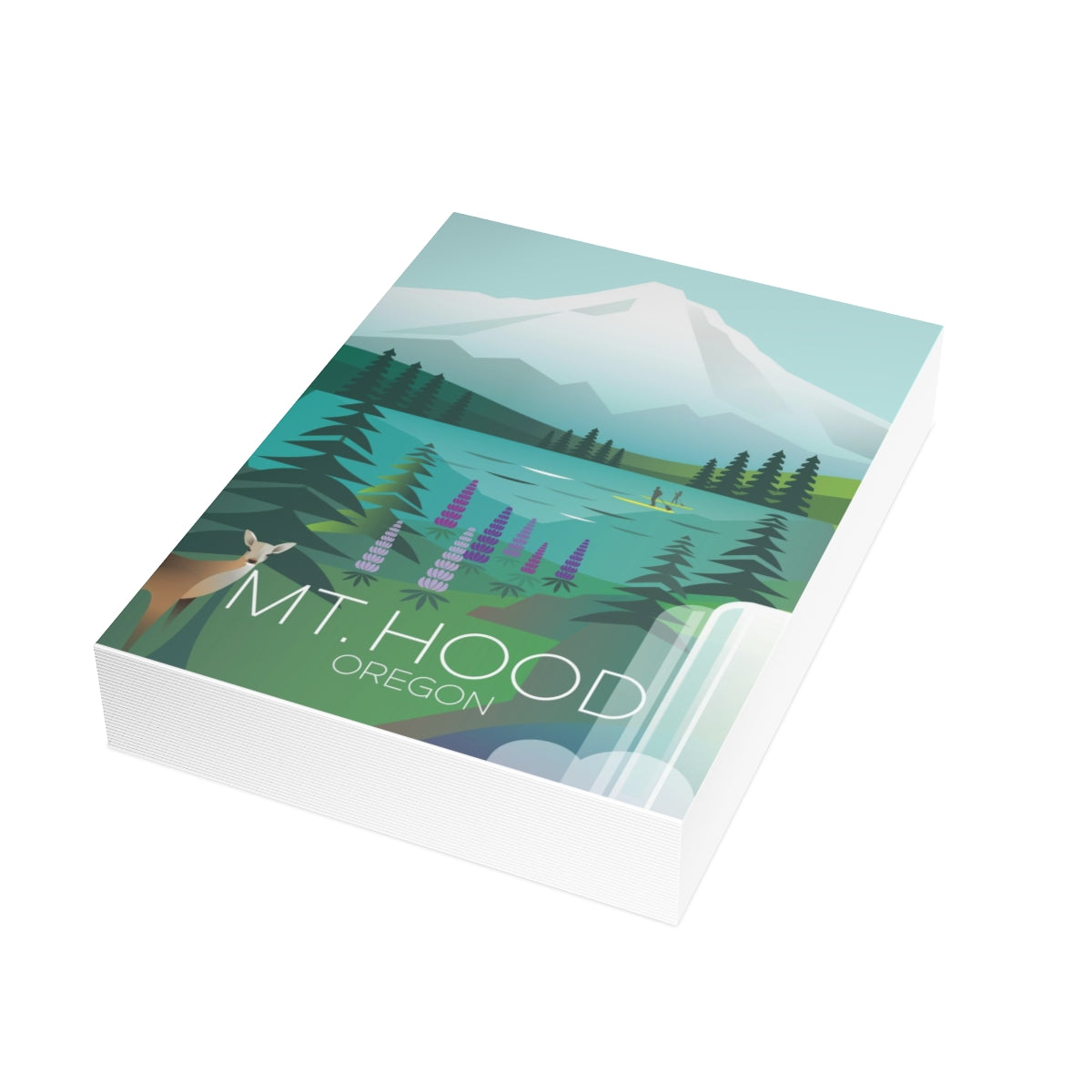 Mount Hood Folded Matte Notecards + Envelopes (10pcs)