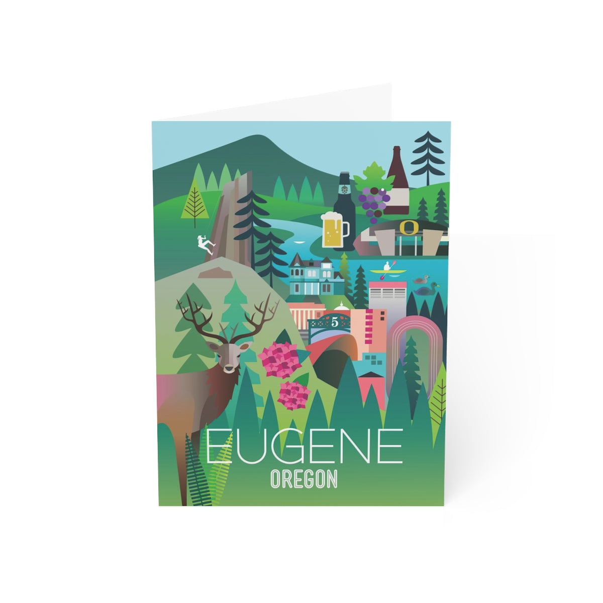 Eugene Folded Matte Notecards + Envelopes (10pcs)