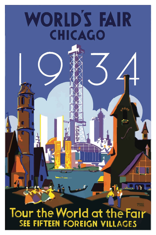1934 CHICAGO WORLD'S FAIR WPA POSTAL CARD