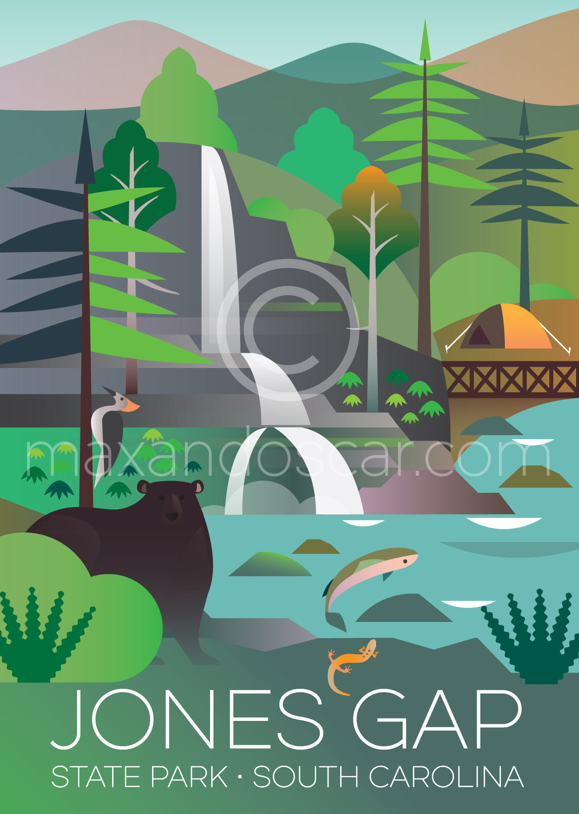 IMPRIMÉ PARC D'ÉTAT DE JONES GAP