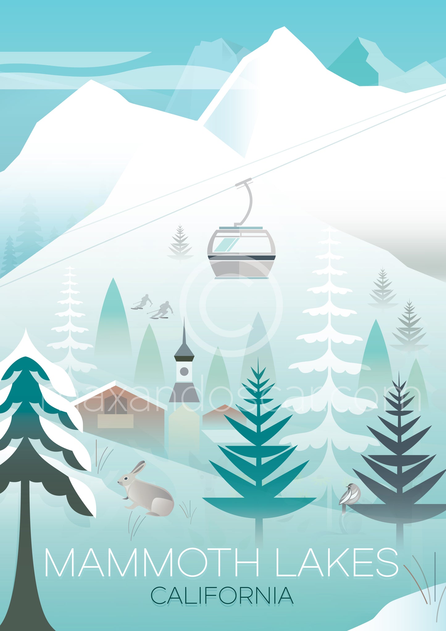 MAMMOTH LAKES, WINTER PRINT