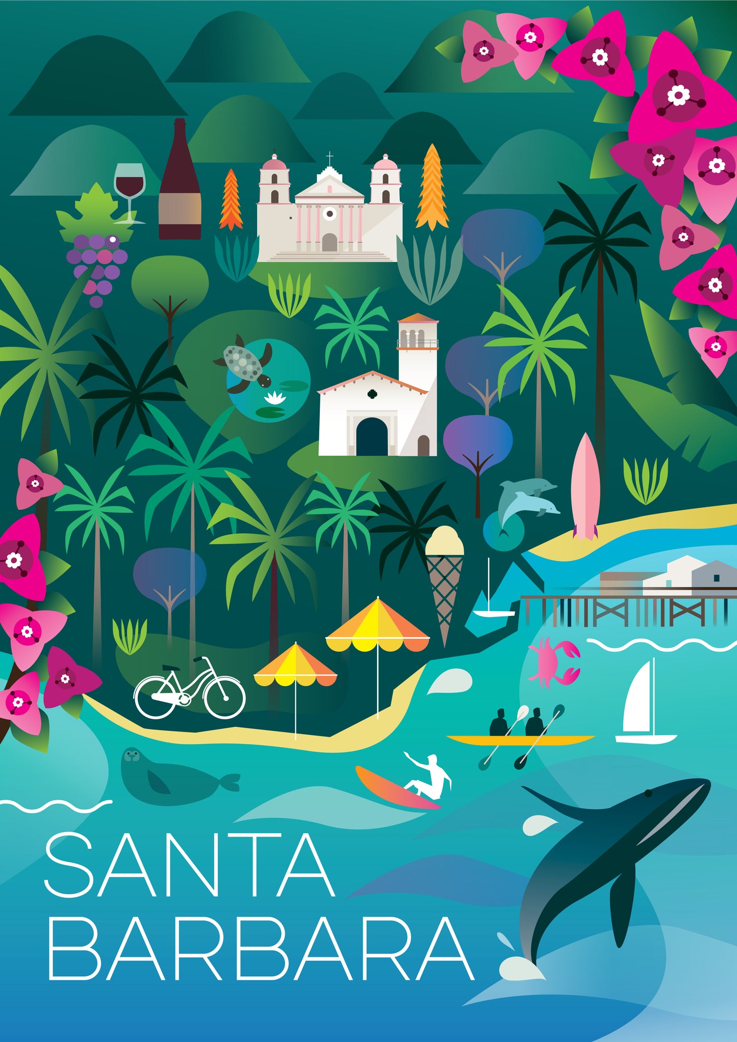 SANTA BARBARA POSTCARD