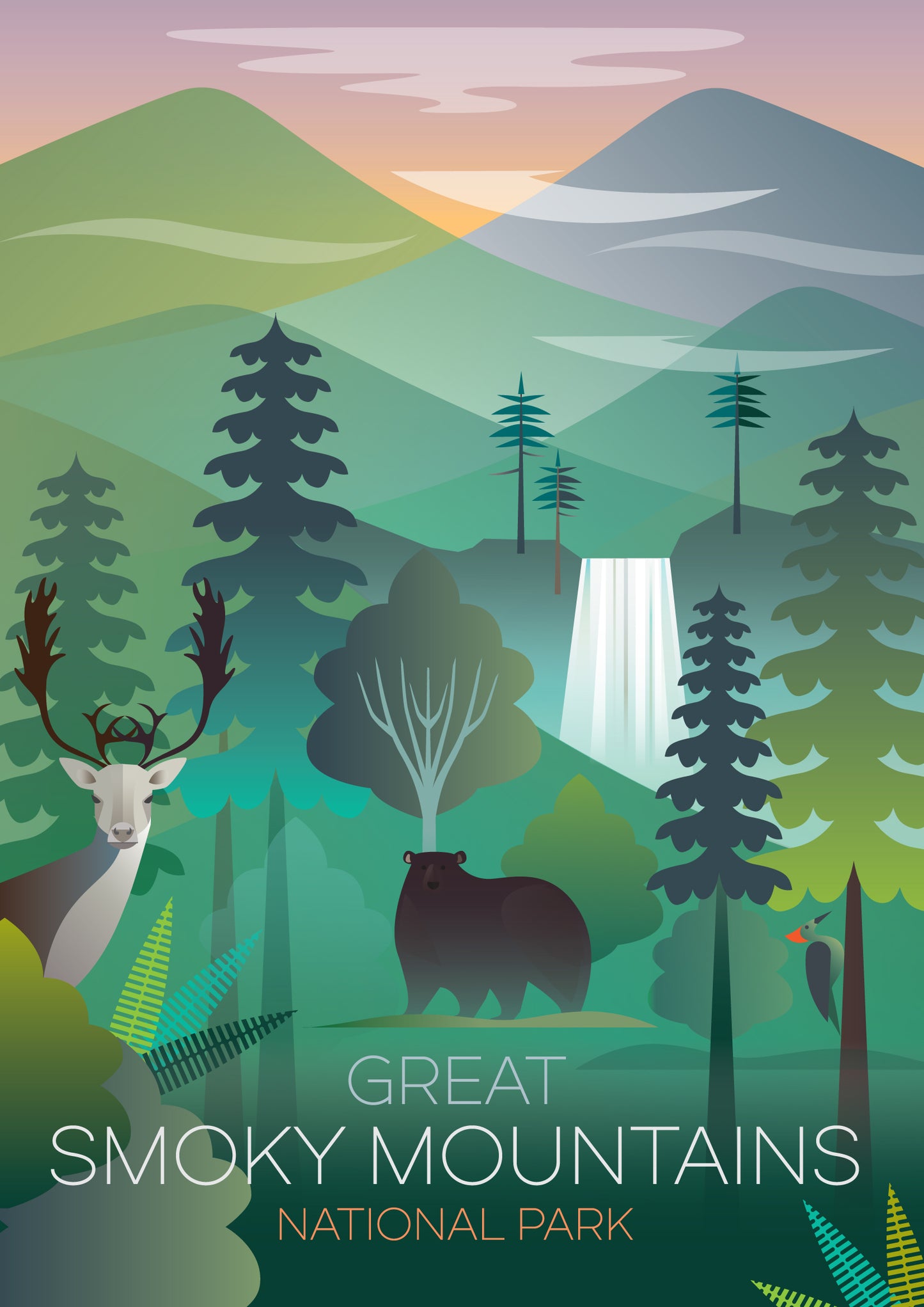 GREAT SMOKY MOUNTAINS NATIONAL PARK POSTCARD